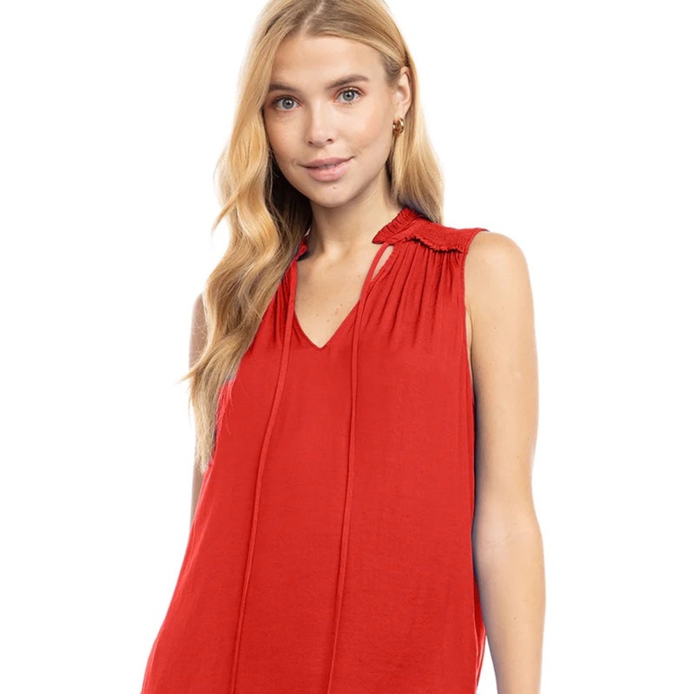 Frame Silk Tie Neck Blouse